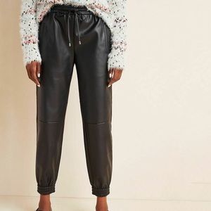 Anthropologie Sakara Faux Leather Joggers